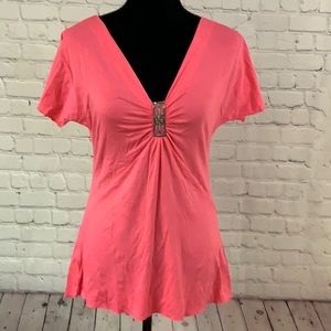 NWT Express Bead Embellished PINK top Large beaded